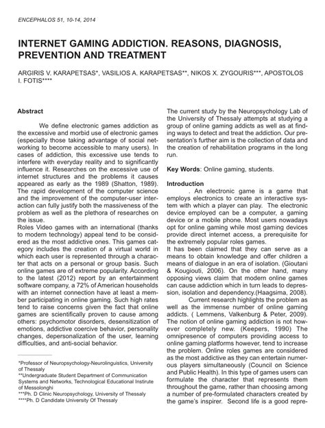 (PDF) ONLINE GAMING ADDICTION AND .